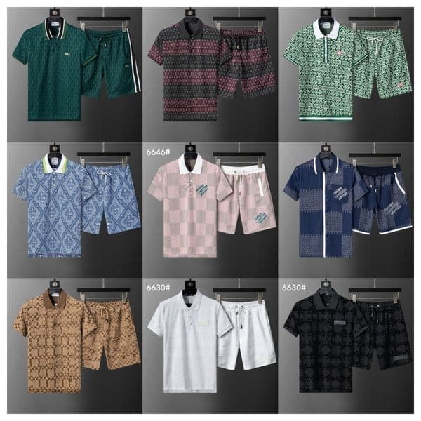 Luxury Designer Mens Tracksuit Summer Fashion Male Sets Letters Print Short Sleeve Tees Suit High end Quality Many Color T Shirts Tops and Shorts 2 Piece Set Men Y1