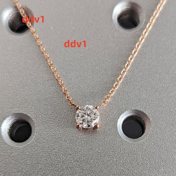 Wholesale Custom Real 10K 14K 18K White Gold Diamond Studded Necklace Lab Grown Diamond Jewelry Pendant Necklace Set for Women