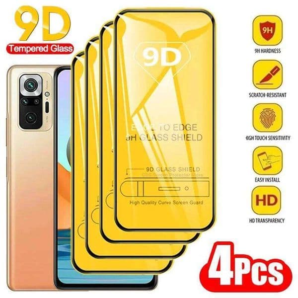 9D Screen Protectors For Xiaomi Redmi Note 13 12 11 10 9 Pro 8 7 11S 10S 9S 12S 13C 12C 10C Poco X6 X5 X4 X3 Mi 14 13T 12T 11T