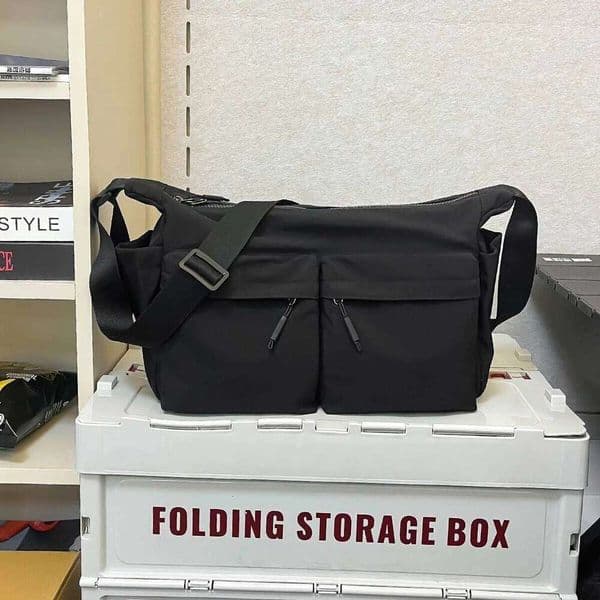 Ladies' new trendy multi-layer diagonal cross shoulder solid color fashionable versatile square commuting bag