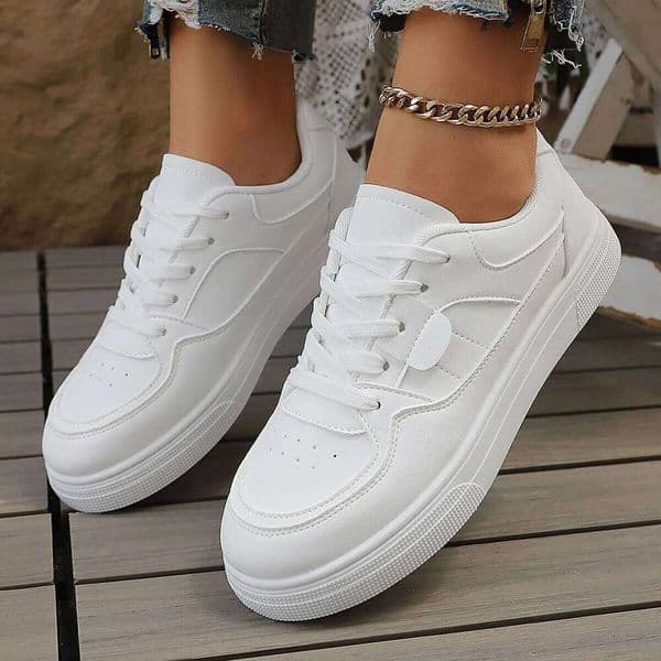 Spring Autumn Elegant Round Toe Lace Up Sexy Running Casual Fashionable and Best Selling New Comfortable Women's Shoes