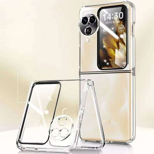 Transparent Clear Case N3 FindN3 Foldable PC Shell For OPPO Find N2 FindN2 Flip Shockproof Cover