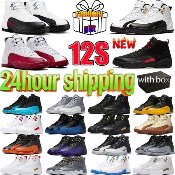 12 Designer Classic Basketball Shoes sneakers 12ss bloodline men Taxi 12s shadow steel grey Sports Barons Purple Flu Game French women sports Express Shipping