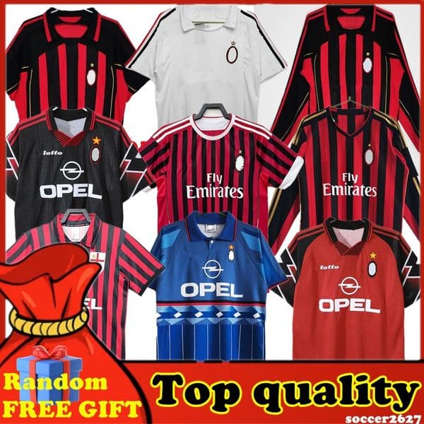 06 07 Retro Milans shirts RONALDINHO 88 89 90 91 93 94 95 96 97 98 99 01 02 03 08 09 10 11 12 Maldini Van Basten football jerseys KAKA PIRLO SHEVCHENKO BAGGIO Gullit