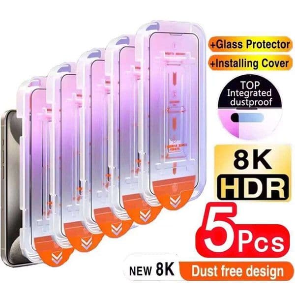 5Pcs Screen Protector For Samsung A57 A37 A56 5G A36 A26 A16 A25 A35 A34 A53 A54 A55 S25 S24 Ultra S23 S22 Plus Dust Free Glass