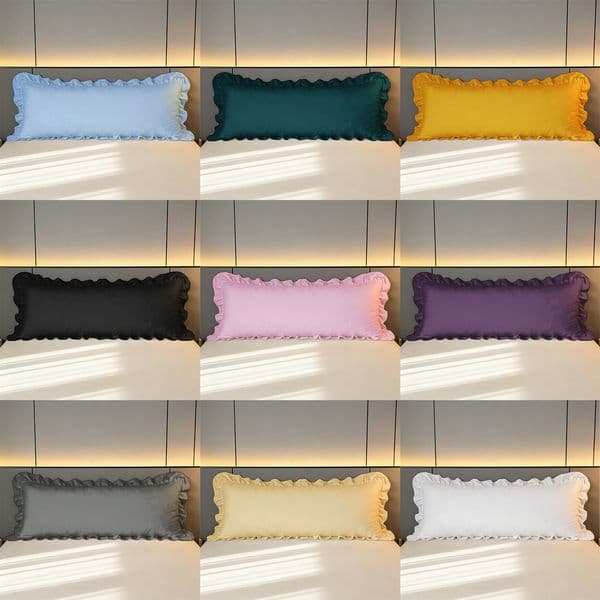 Summer lace-edged plain-colored pillowcase, single piece