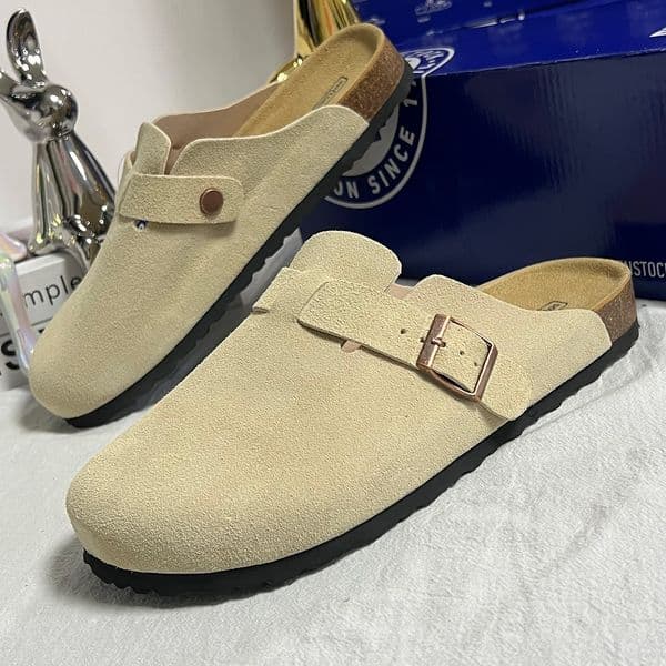 Designer Women's Sandals Men's Slippers Cork Flat Shoes High Quality Genuine Leather Fashion Sandals Beach Casual Shoes Men's and Women's Sizes 35-46