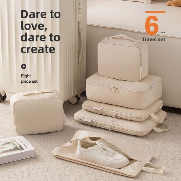 New Cross-Border Travel Storage Memory Cloth Six-Piece Set Compression Clothing Suitcase Toiletry Organizer Bag