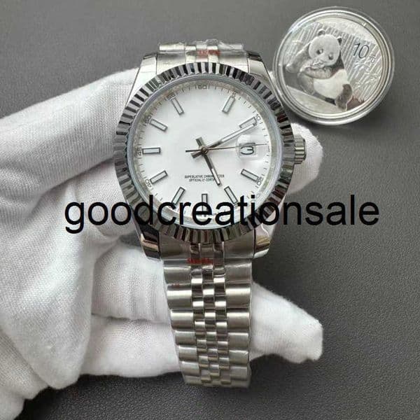 Brand watch R Daily Log Mechanical Watch Fully Automatic Mechanical Wristwatch with Luminous Hands and Steel Band 1G02