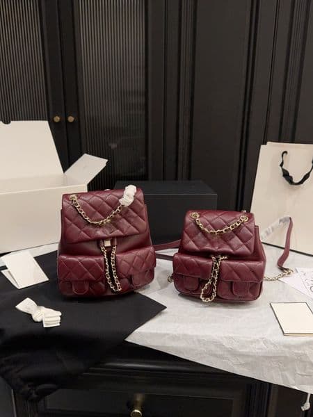 New 23ss Women's bags Mini Backpack Luxury duma Backpacks Shoulder bags Cross body Purses Card Holder Quilted Genuine Leather Designer mini Handbags