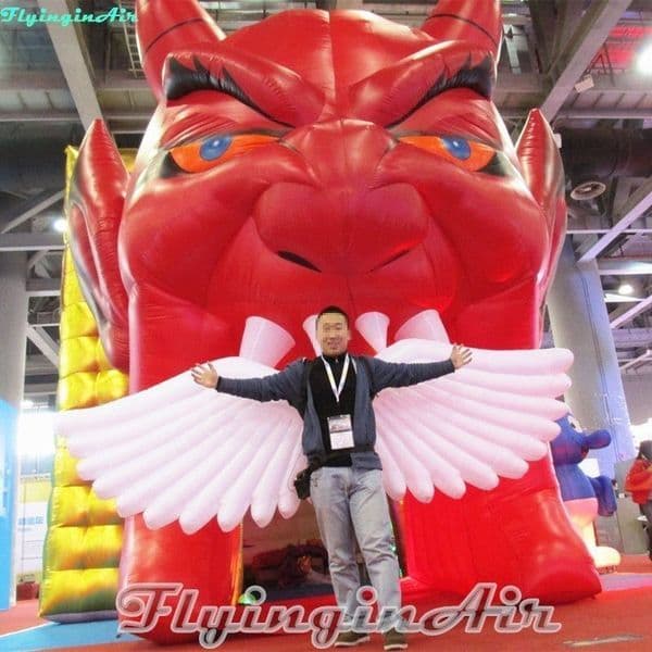 Free delivery 5mLx4.5mWx5mH (16.5x15x16.5ft) Giant Halloween Tunnel Inflatable Devil Archway for Entrance Decoration