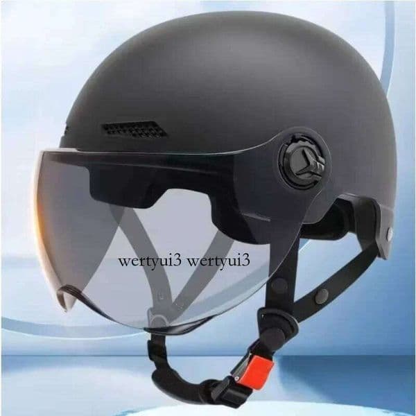 Safety 3C Certified Men's and Women's Adult Children Cartoon Electric Bicycle Motorcycle Half Helmet with Goggles