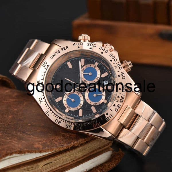Brand watch Business Full-Function New Mens Steel Band Luxury Business Running Second Hand Sports Quartz Watch DS7C