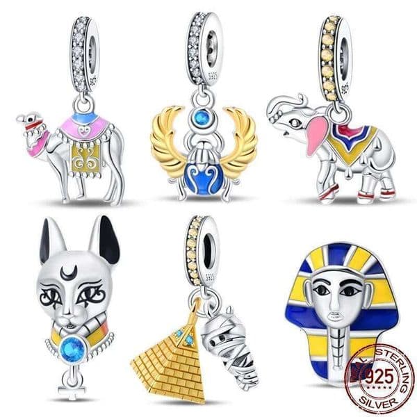 s925 Silver DIY Beads Desert Travel Series-Scarab Charm Fit Pan 925 Original Bracelet For Women Jewelry Birthday Gift Hot 21b9d