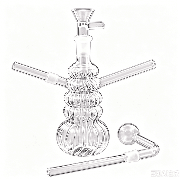 Creative Pagoda Shape Glass oil burner bong Hookah Bubbler for smoking perc water tobacco bongs pipe with 14mm male Glass smoking banger bowl
