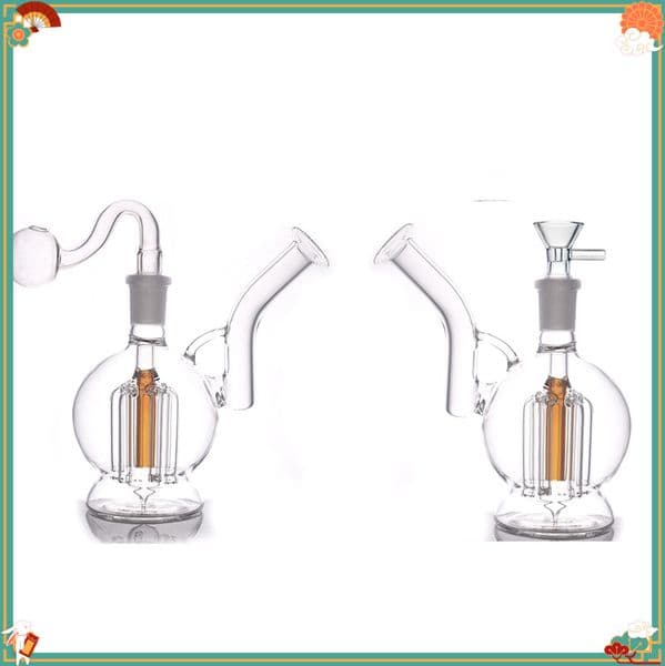 Wholesale Arm Tree Perc Glass tobacco Bong Colorful Glass Water Pipe Bubbler Hookahs Water Bongs With glass banger smoking bowl