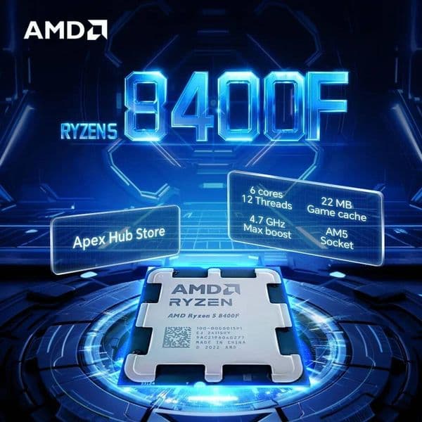 NEW AMD Ryzen 5 8400F 6-Core 12-Thread AM5 Applicable to B650 42GHz 65W 4NM L316M R5 8400F Gaming Processor DDR5 No fan
