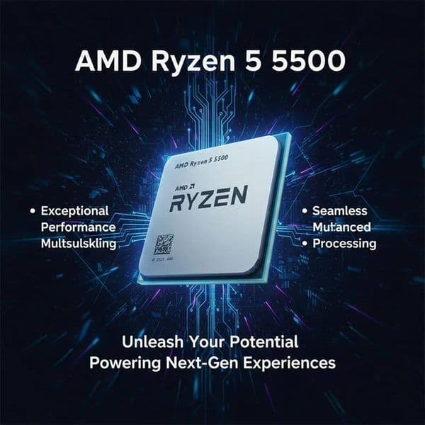 New R5 5500 AMD Ryzen 5 5500 Socket AM4 but without cooler