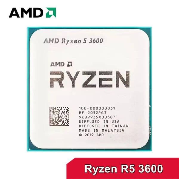 AMD Ryzen 5 R5 3600 36GHz Six-Core Twelve-Thread CPU Processor 7NM 65W L332M Socket AM4