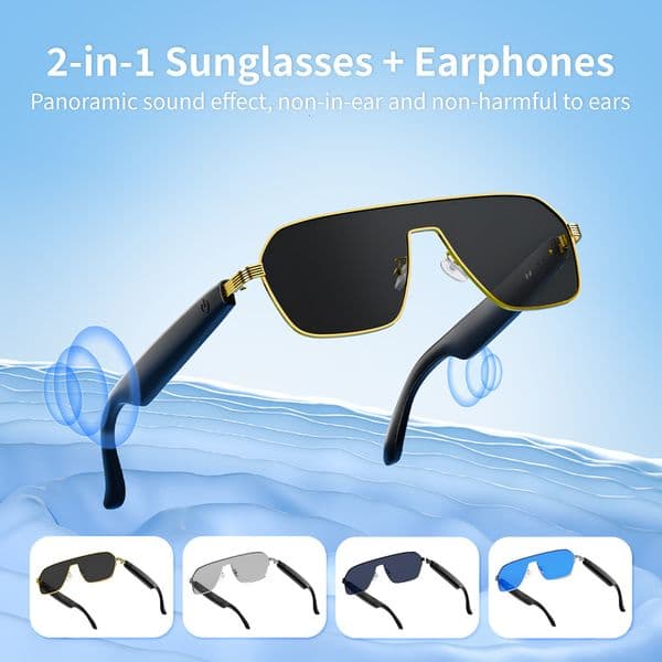 New Designer Luxury Fashion Classic Mens Sunglasses Mart Glasses With Camera AI Sunglasses For Women Multi Functional Photography Outdoor Sunshade