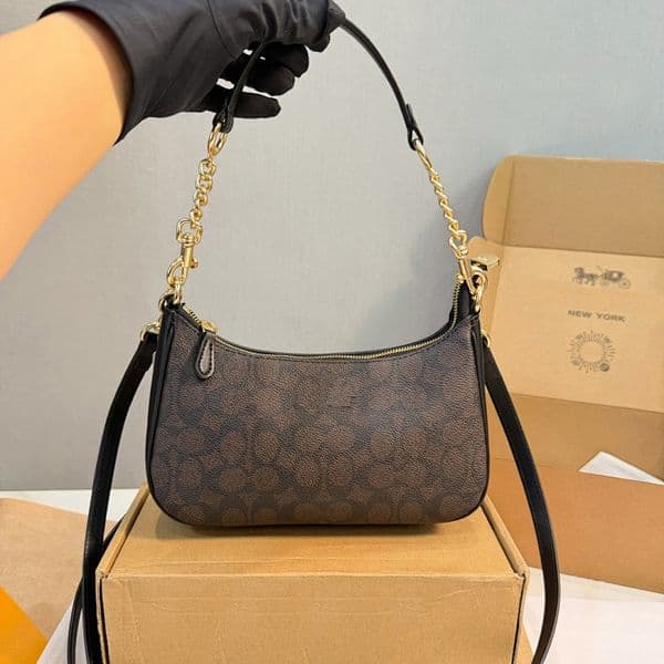 Designer Bags Luxury Bag Shoulder Bag Handbags Black Leather Small Square Bag Snap-Closure Chain Bag Crossbody Bag