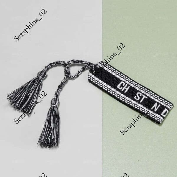 Boho Style Embroidered Tassel Women Girl Cute Letter Braided Bracelet