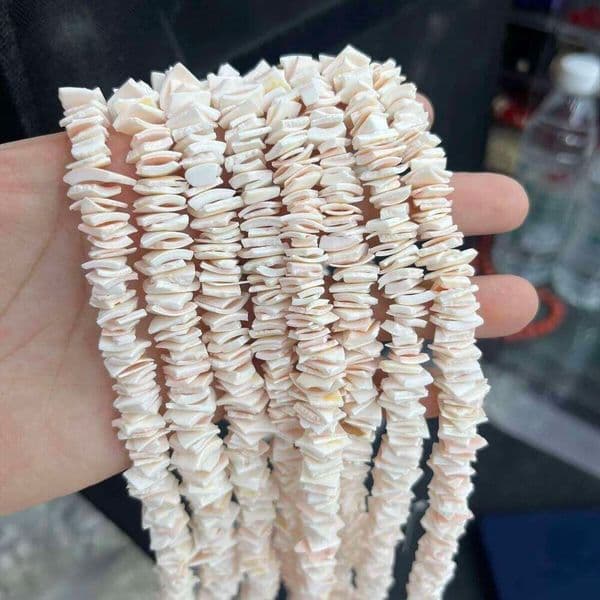 7-10mm Irregularly Shaped Flat Natural Shell Semi-Finished Spacer Beads for Jewelry Making DIY Necklace Accessories