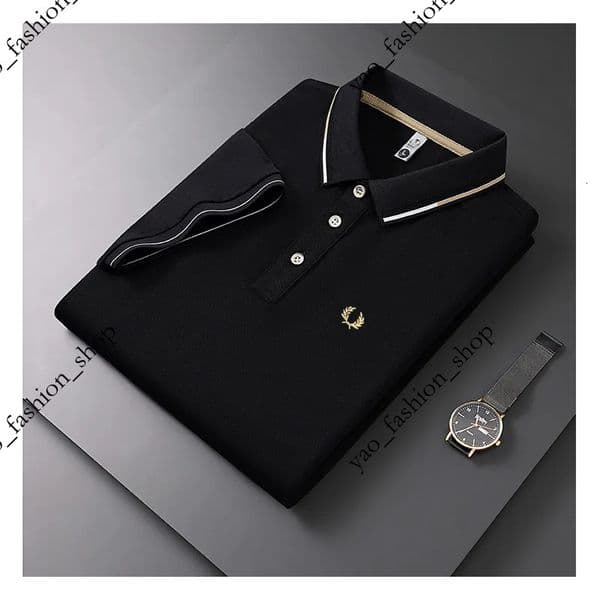Fredly Men's Polos High Quality Embroidered Polo perry Shirt Summer T-Shirt Fashion Top Trend Casual Business 08e