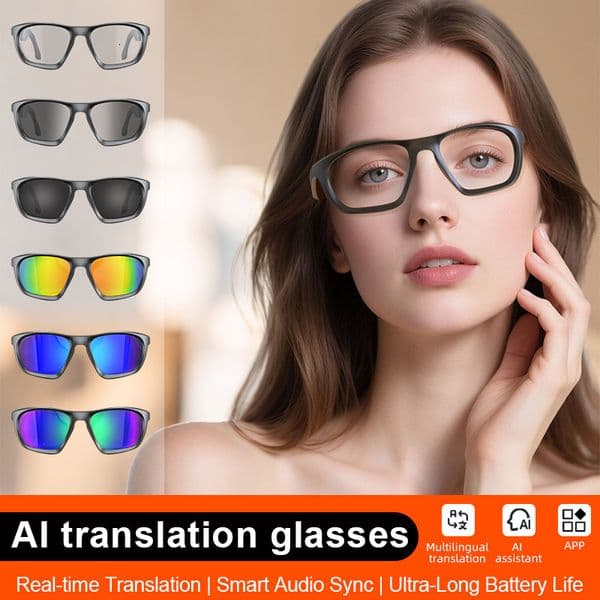 Mens Sunglasses Designers Glasses AI Multi Functional Photography Video Real Time Translation Glasses Women Smart Sunglasses Outdoor Sunshade Fashion Classic