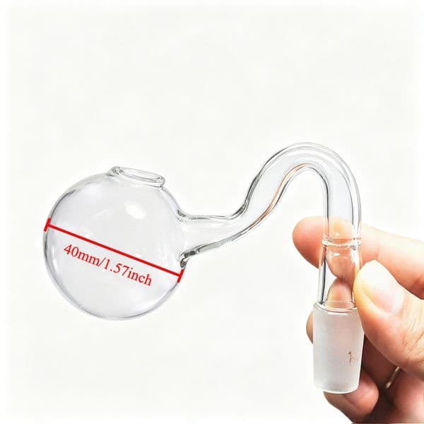 XXXL 40mm Big Ball Glass Oil Burner Bowl 14mm Male Thick heady smoking Oil banger Bowls for Glass Water Pipes bongs hookah