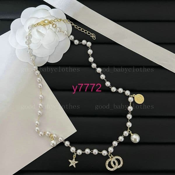 Designer Necklaces Choker Brand Letter Full Diamond Necklace Fashion Womens Necklace Wedding Jewelry Lovers Gift With box