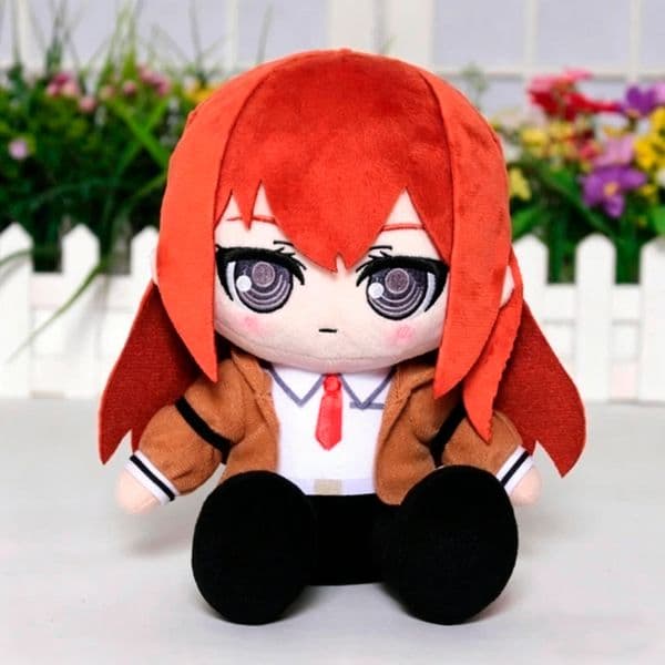 Steins Gate Makise Kurisu Plush Doll Stuffed Toys Plushies Sitting Toy 19cm