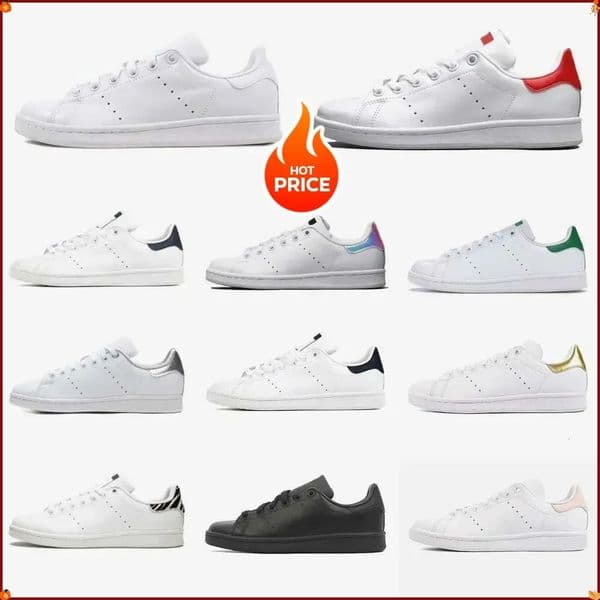 2026 New Classic Stan Smith Superstars Running Shoes Men Women Trainers Triple Black White Red Silver Green Pink Navy Blue Sports Designer Shoe Jogging Sneakers