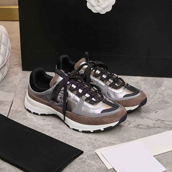 Trendy Sports Dress Shoes Women Men Retro Chunky Sneakers New Athletic Shoes Genuine Leather Trendy Design Casual Shoes Color-Block Tennis Sapato Feminino Boots