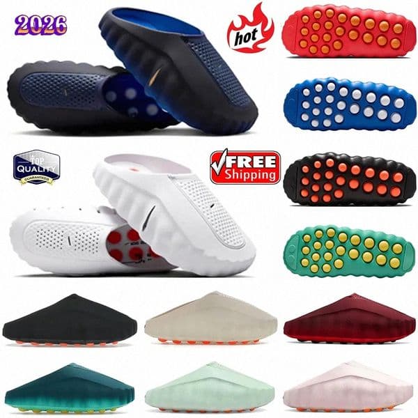 Mind 001 Slides designer Slippers Fashion Soft Rubber Tech Comfort 002 Running Bone White Red Black Light Smoke Grey Mens Womens mind001 Summer Beach W3tn#