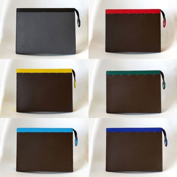 Vintage Unisex Clutch Coated Canvas Toiletry Bag Ultra Slim Clutch Multifunctional Card Holder Luxury Business Commuter Bag Cosmetic Bag Coin Purse
