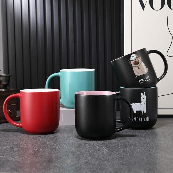 18.6oz Large Capacity coffee mug 550ml Ceramic Coffee Mug - European American Style Breakfast Tea Cup, Multi-style drinking Water Mug gift travel coffee mug