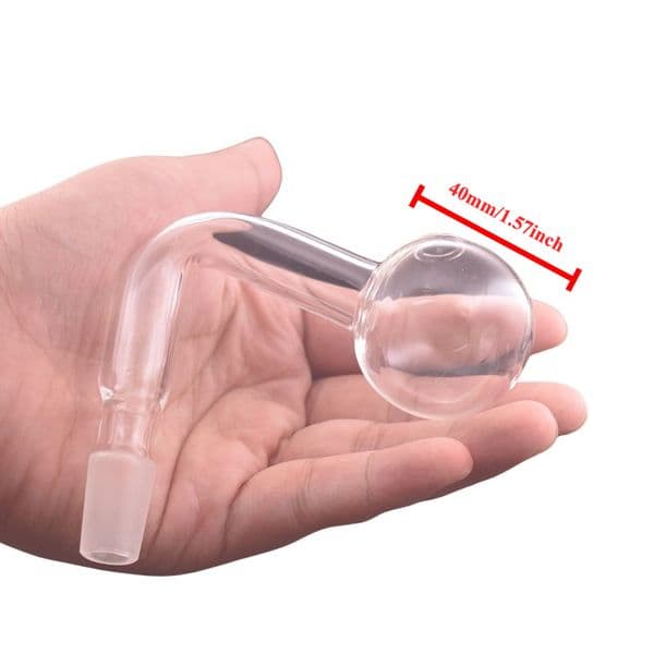 Wholesale Thick Heady Super Big 40mm Ball Glass Oil Burner Pipe Smoking Bowl Bubbler 14mm 18mm Male DownStem banger Bowls For Water Hookahs Bongs pipes