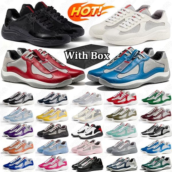 with box america cup d h gate men designer running shoes stylish trainers mens casual sport Trainer sneakers chaussure scarpe Plate-forme black white pink size40-46