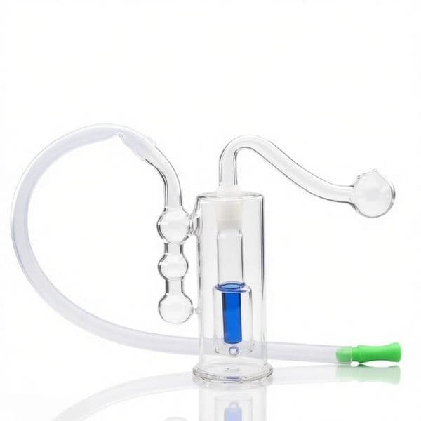 Portable Newest Colorful Mini Water Bubblers Glass oil burner Pipes Portable Mini Recycler water Bongs with 10mm Male smoking Oil banger bowl Hookahs