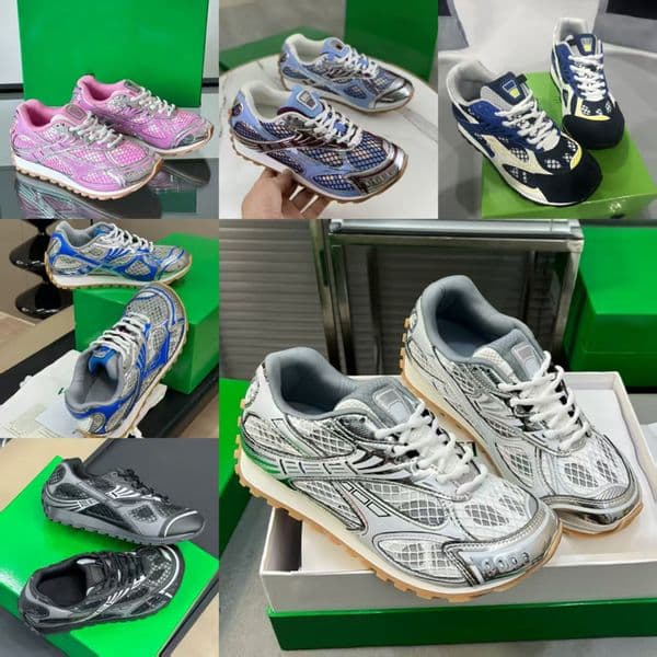 Designer Shoes Men Luxury Mesh Sneakers Multi Color Sport Shoes Blue Silver Pink Green Black Womens Designer Style Lightweight Running Shoes