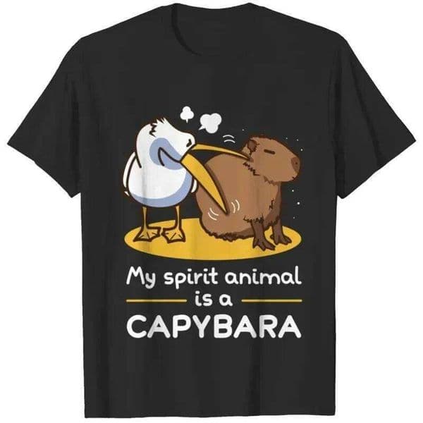 2026 Funny Animal Printing T Shirt for Women Fashion Streetwear Capybara Lovers Kawaii Clothes Tees Tops Summer