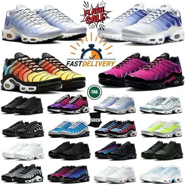 With Designer Tnss Running Shoes for men women Tn3 Triple Black White Reflective Pink Clean University Sky Blue Breathable Hiking Outdoor Trainers sneakers