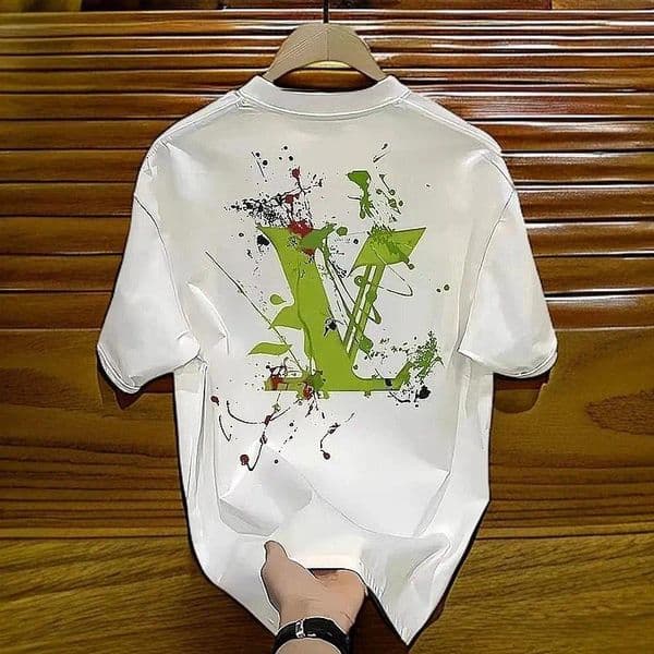 2026 Trendy European and American Brand Short Sleeve Ins Pure Cotton Summer New Men's Printed T-Shirt Fashionable Unisex Crew Neck Tee