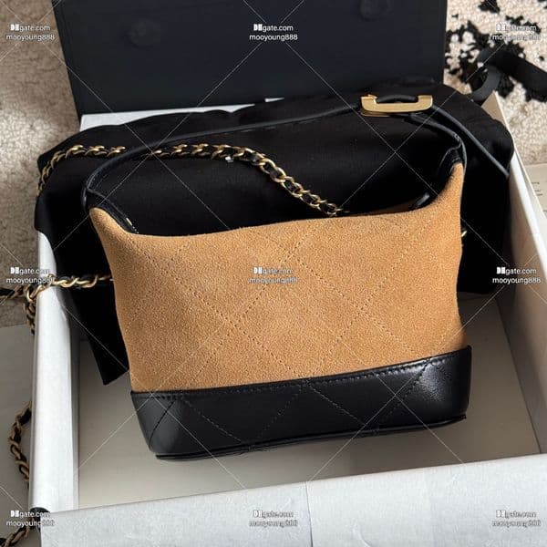 12A Upgrade Mirror Quality Designer Shoulder Chain Bag 21cm Quilted Handbags for Women Luxury Brown Crossbody Bag Suede Leather Purse with Box AP5187
