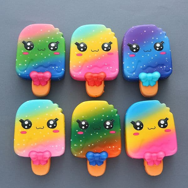 Bling Ice Cream Squeeze Squishy Toys Summer Cute Sensory Stress Relief Toys,Party Favors for Kids Adults,Squishies Slow Rising Fidget Toy