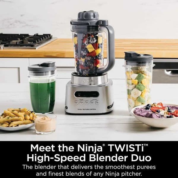 Juicers Ninja SS151 TWISTi Blender DUO High-Speed 1600 WP Smoothie Maker Nutrient Extractor 5 Functions Smoothie Spreads MoreL464