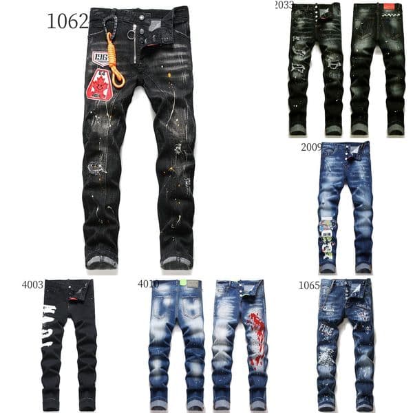 designer jeans men brands jean punk baggy jeans for mens flared jean pants y2k Jeans black pantalones hombre skinny slim fit uomo streetwear womens hole hip hop a1
