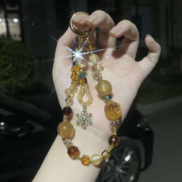 Xiqing DIY Crystal Phone Strap Beaded Chain Bag Pendant Decoration