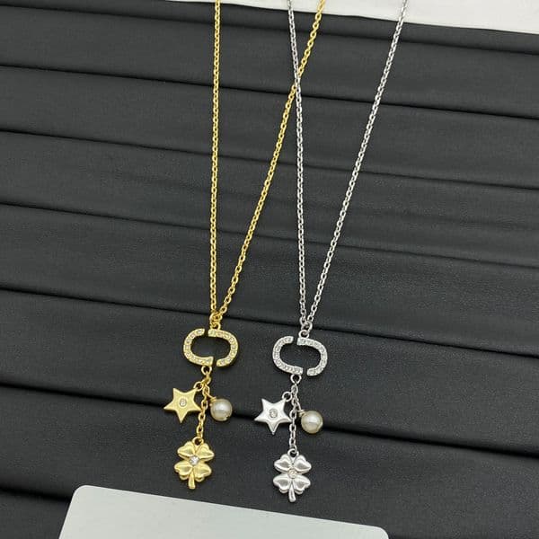quality 1:1 Designer Necklaces Luxury women 18K Gold Plated pearl Pendants necklace without box
